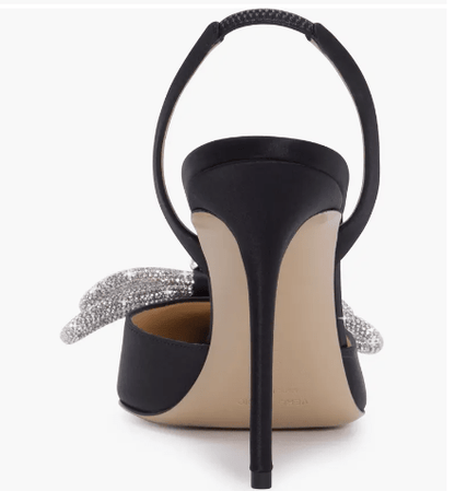 Double Bow Pointed Toe Slingback pump