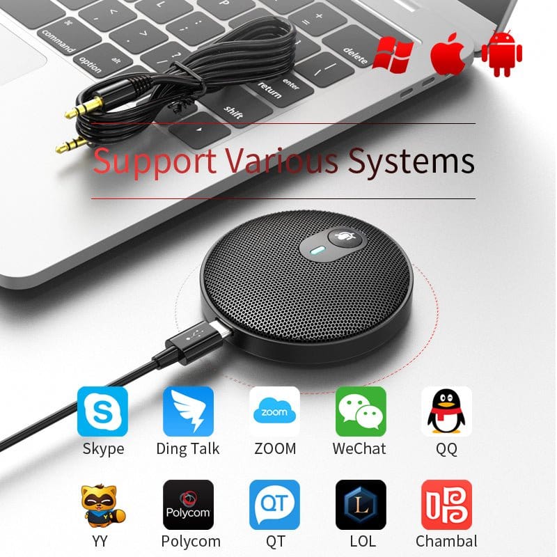 360° Pickup Video Voice Call USB Omnidirectional Microphone Video Conference Microphone Webcast Microphone - CLASSY CLOSET BOUTIQUE360° Pickup Video Voice Call USB Omnidirectional Microphone Video Conference Microphone Webcast MicrophoneEperlo7329CBDFD473409AB74C2B3CBC4E5838
