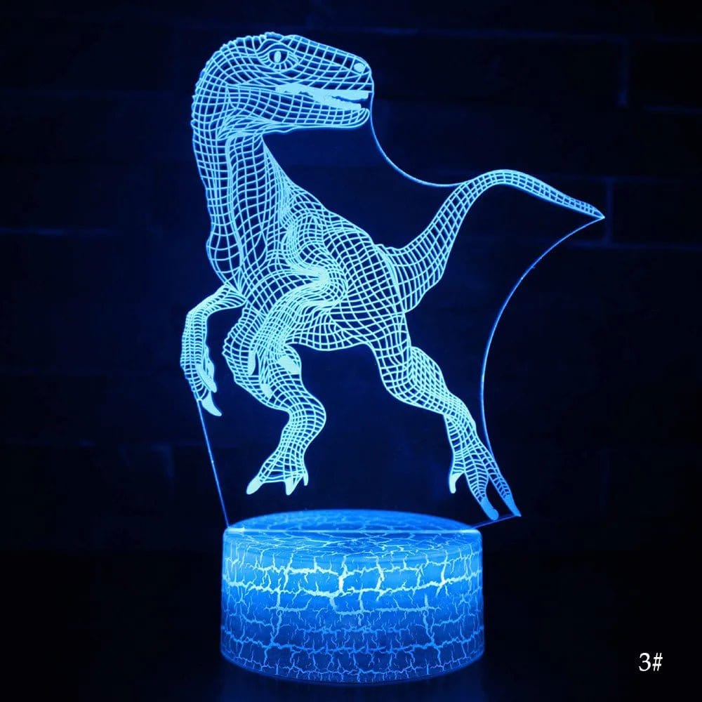 3D LED Night Light Lamp Dinosaur Series - CLASSY CLOSET BOUTIQUE3D LED Night Light Lamp Dinosaur Series50F2BABA2A724801ACF281D1C5E3DC273 Velociraptor7Color No Remote