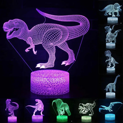 3D LED Night Light Lamp Dinosaur Series - CLASSY CLOSET BOUTIQUE3D LED Night Light Lamp Dinosaur SeriesD54B559F94FE45CAB1650870C1D0E6AD1 Velociraptor7Color No Remote