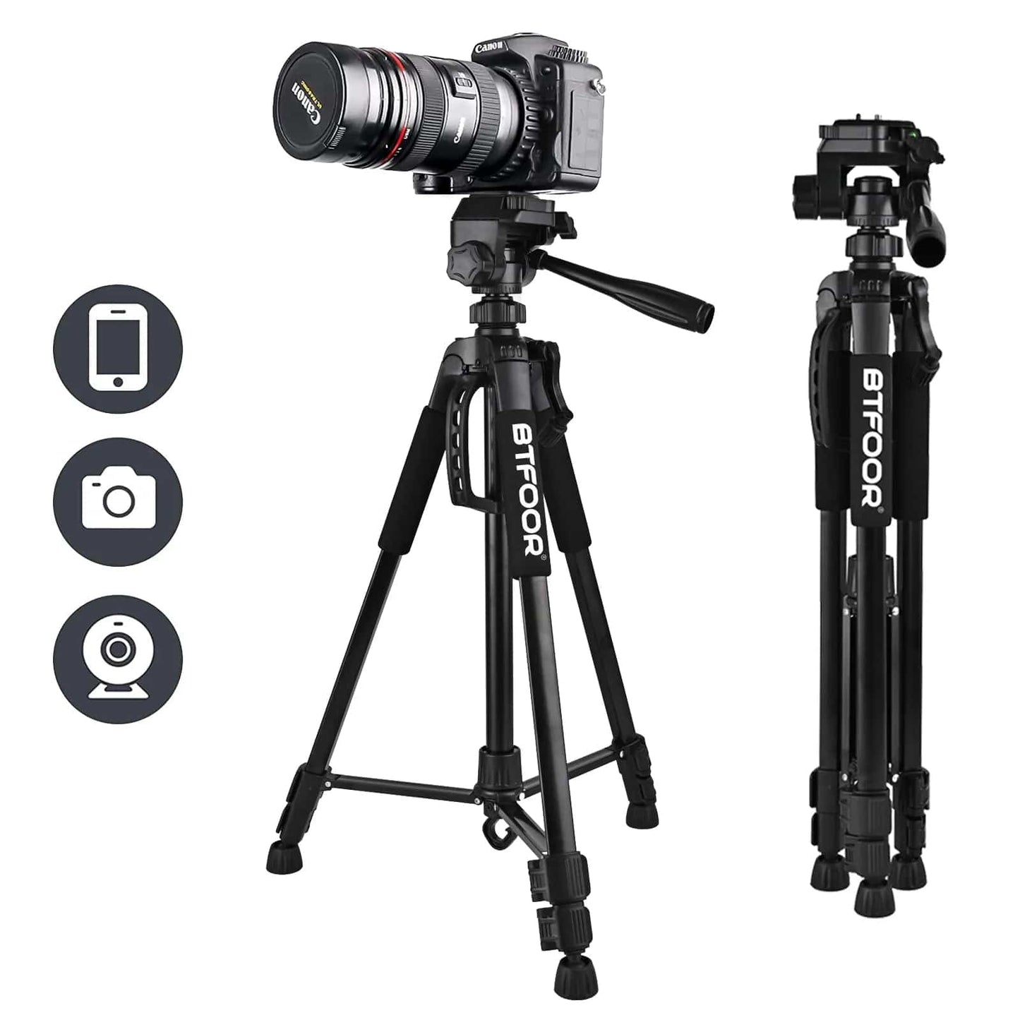 Travel Digital Camera Tripod Professional  Aluminum Tall Phone Stand With Quick Plates Mount Pan Head For DSLR SLR - CLASSY CLOSET BOUTIQUE