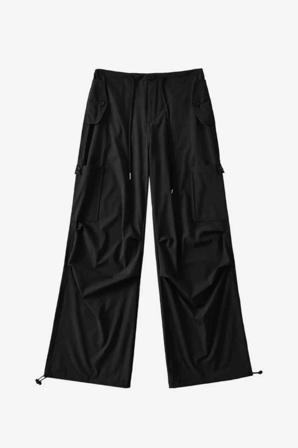 Drawstring Waist Joggers with Pockets - CLASSY CLOSET BOUTIQUE