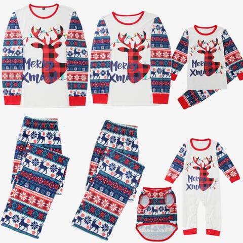 Baby MERRY XMAS Reindeer Graphic Jumpsuit - CLASSY CLOSET BOUTIQUE