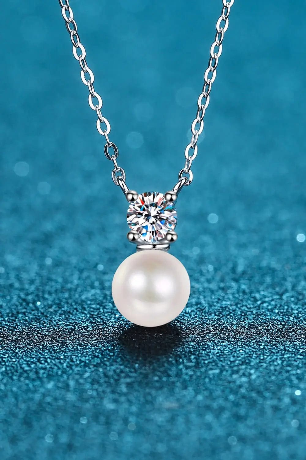 925 Sterling Silver Freshwater Pearl Moissanite Necklace - CLASSY CLOSET BOUTIQUE925 Sterling Silver Freshwater Pearl Moissanite Necklacejewelry100100473078262100100473078262Silver/PearlOne Size