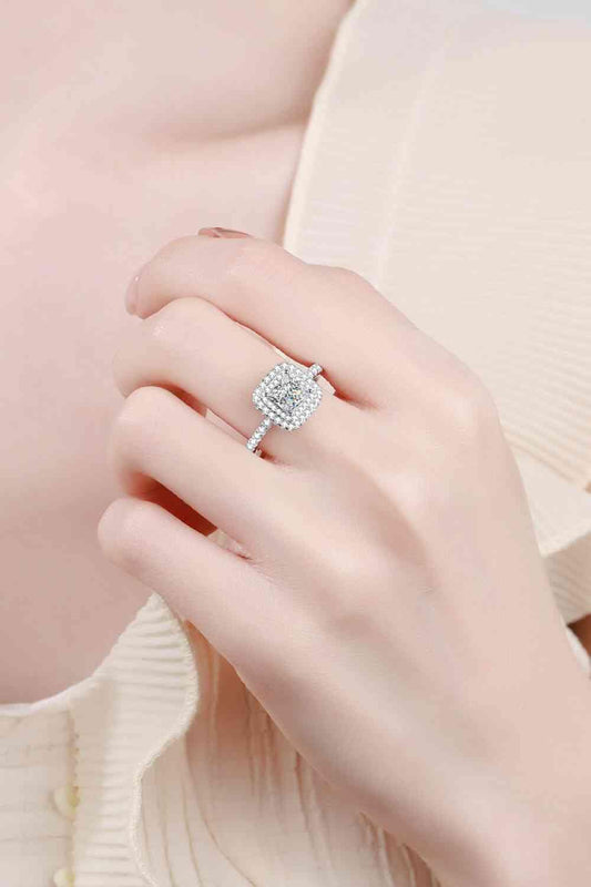 Sterling Silver 1 Carat Moissanite Ring - CLASSY CLOSET BOUTIQUE
