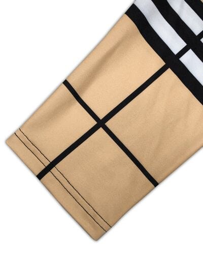 Plus Size Plaid V-Neck Long Sleeve Wrap Dress - CLASSY CLOSET BOUTIQUE