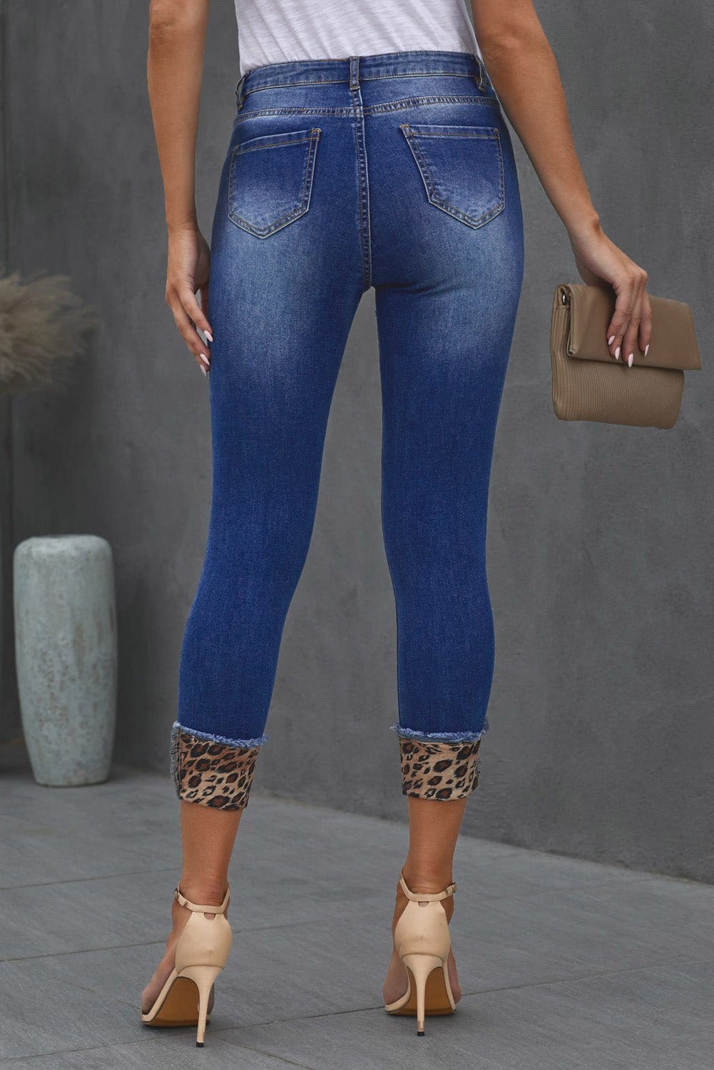 Baeful Leopard Patch Distressed Cropped Jeans - CLASSY CLOSET BOUTIQUEBaeful Leopard Patch Distressed Cropped Jeanspants100100251022713100100251022713BlueS