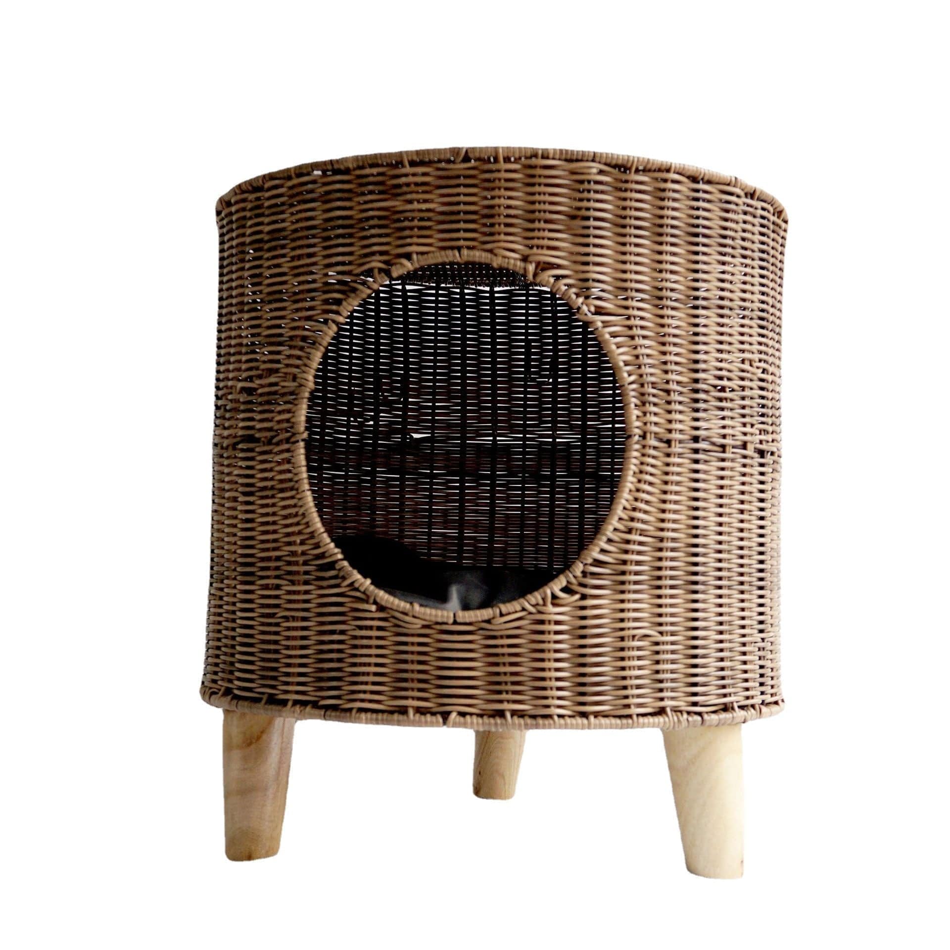 Cane Woven Cat Kennel, Pet Bed, Cat Supplies, Removable and Washable Pet Warm Nest, Knitting Crafts In Summer - CLASSY CLOSET BOUTIQUECane Woven Cat Kennel, Pet Bed, Cat Supplies, Removable and Washable Pet Warm Nest, Knitting Crafts In Summereperlo9CFCC4F2EA3C45908D574F79D395E4C4