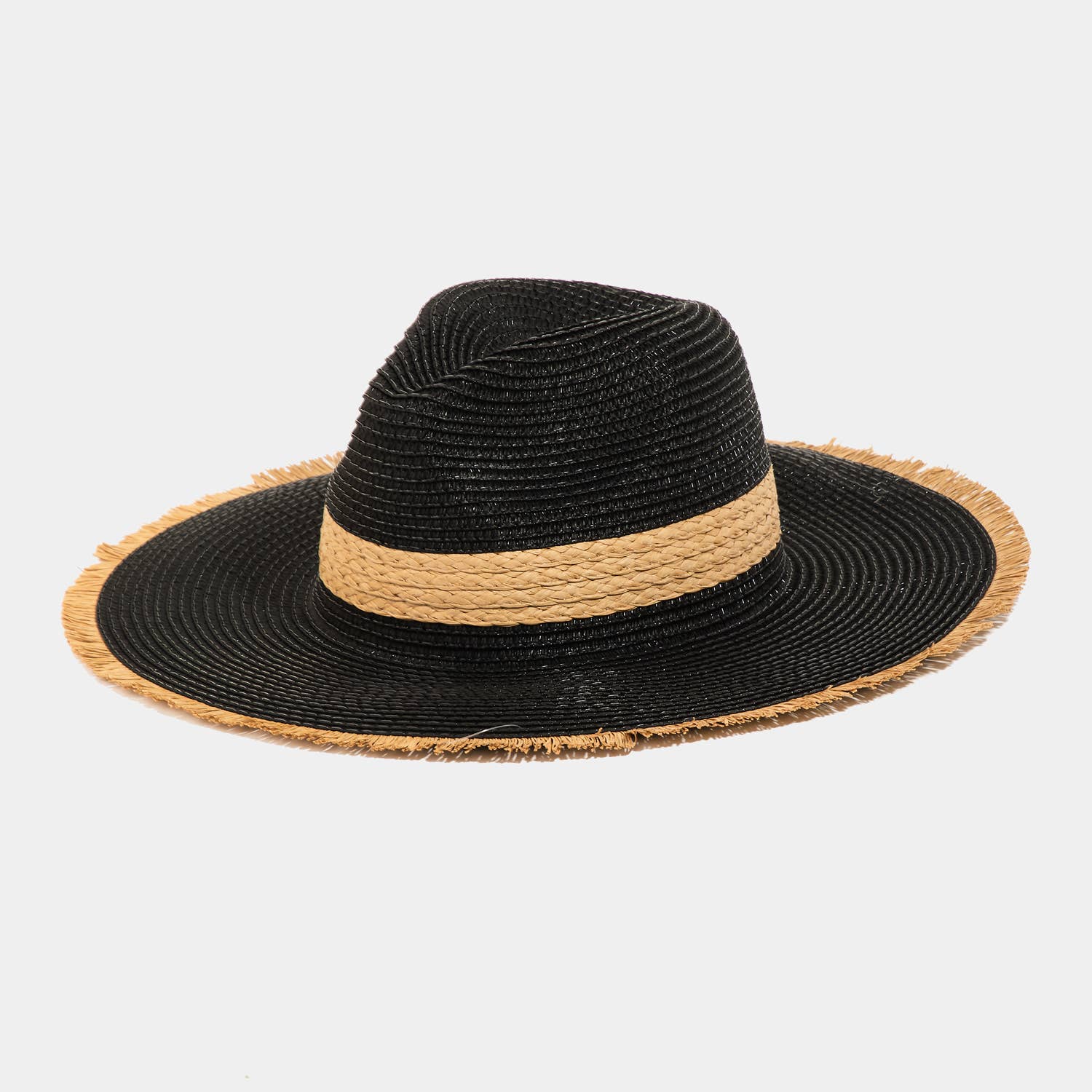 Collections by Fame Accessories - Flat Brim Straw Braided Strap Sun Hat - CLASSY CLOSET BOUTIQUECollections by Fame Accessories - Flat Brim Straw Braided Strap Sun HatBAGS & ACCESSORIESMMT8970BK