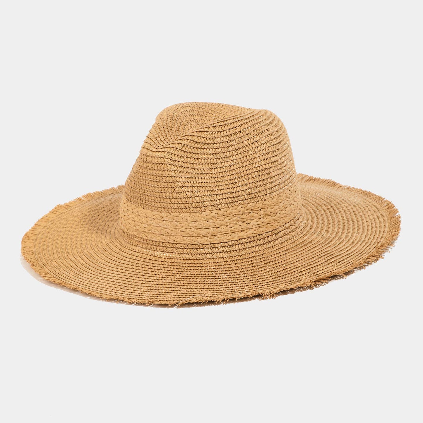 Collections by Fame Accessories - Flat Brim Straw Braided Strap Sun Hat - CLASSY CLOSET BOUTIQUECollections by Fame Accessories - Flat Brim Straw Braided Strap Sun HatBAGS & ACCESSORIESMMT8970KA