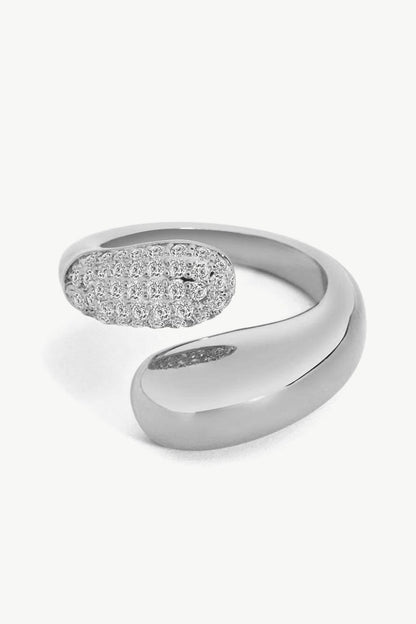 Crystal Polished Bypass Ring - CLASSY CLOSET BOUTIQUECrystal Polished Bypass Ringjewelry100100929324954100100929324954Silver6