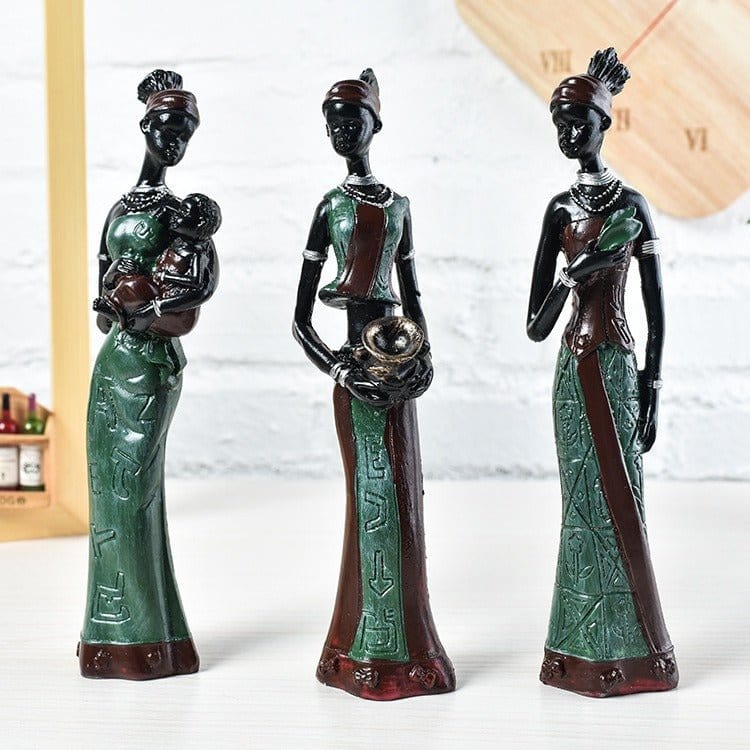 Exotic Resin Doll African Character Creative Study Office Decorative Gift Ornaments - CLASSY CLOSET BOUTIQUEExotic Resin Doll African Character Creative Study Office Decorative Gift Ornamentseperlo309818ABA39B4F1DB4CA36A31C0D17BDGreen 3Pcs SetAs Picture Shown