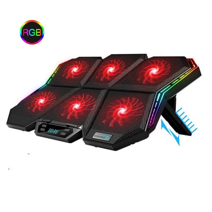 Gaming Laptop Cooler Six Fan Two USB Port Led RGB Lighting Notebook Stand for Laptop 12-17 inch Laptop Cooling Pad - CLASSY CLOSET BOUTIQUEGaming Laptop Cooler Six Fan Two USB Port Led RGB Lighting Notebook Stand for Laptop 12-17 inch Laptop Cooling Padeperlo6D7515DF6E044C6DB43A6650EE09682A