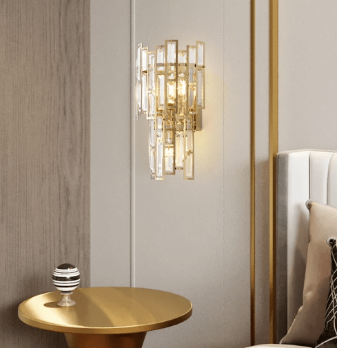 Glam 3-Light Crystal Wall Sconce Golden LED Wall Light for Bedroom Deco - CLASSY CLOSET BOUTIQUEGlam 3-Light Crystal Wall Sconce Golden LED Wall Light for Bedroom DecoHOME, FURNITURE & APPLIANCESDJ49Q144K9DJ49Q144K9gold
