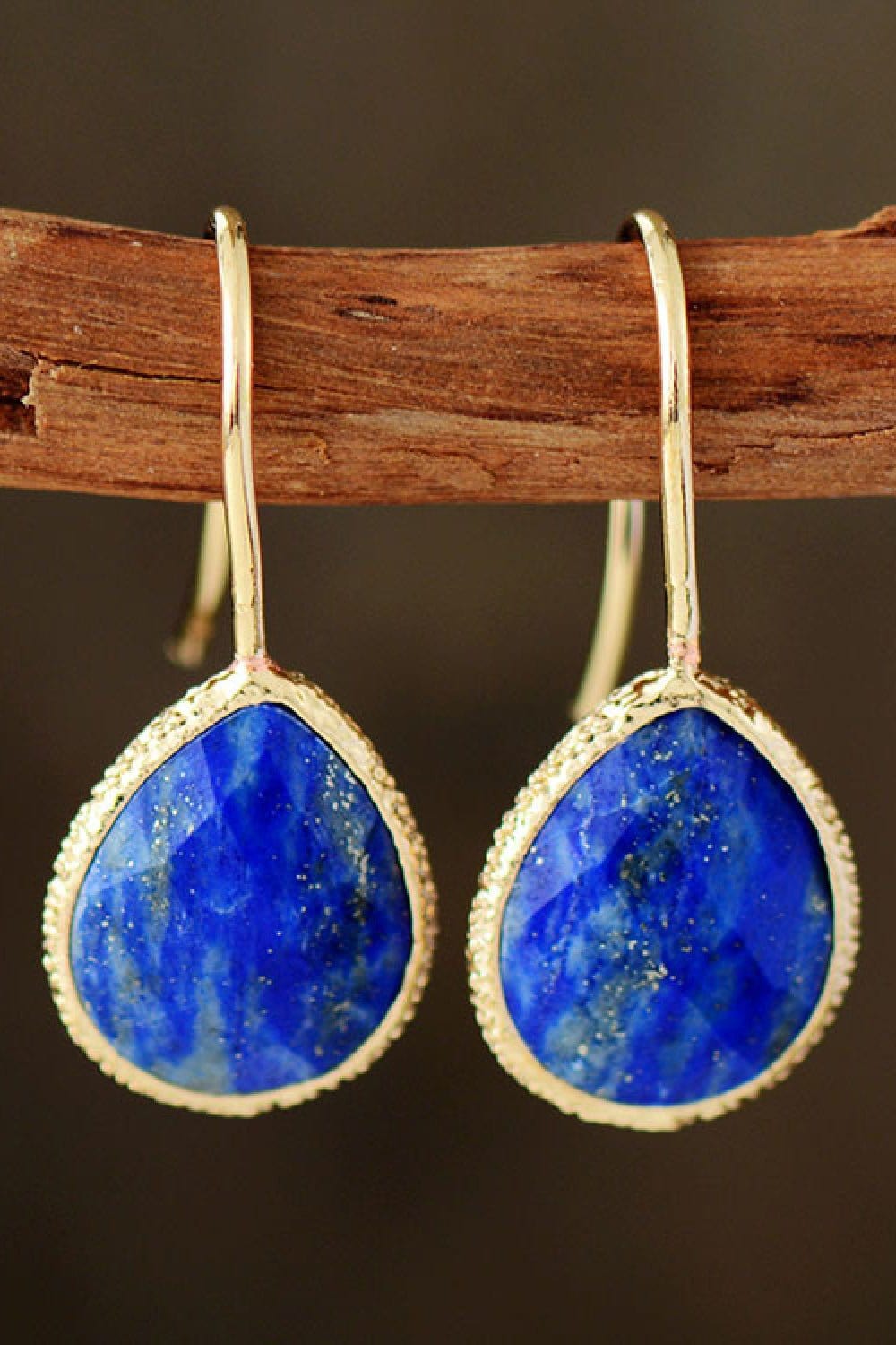 Handmade Natural Stone Teardrop Earrings - CLASSY CLOSET BOUTIQUEHandmade Natural Stone Teardrop Earringsjewelry101300419320258101300419320258Royal BlueOne Size