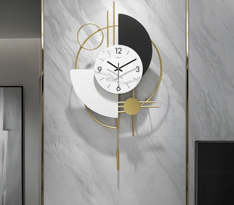 Modern 3D Round Wall Clock Decor Gold Pendulum Geometric Mute Metal Digital Home Clock - CLASSY CLOSET BOUTIQUEModern 3D Round Wall Clock Decor Gold Pendulum Geometric Mute Metal Digital Home ClockDecorative | Wall ClocksJ03JGZ000005J03JGZ000005
