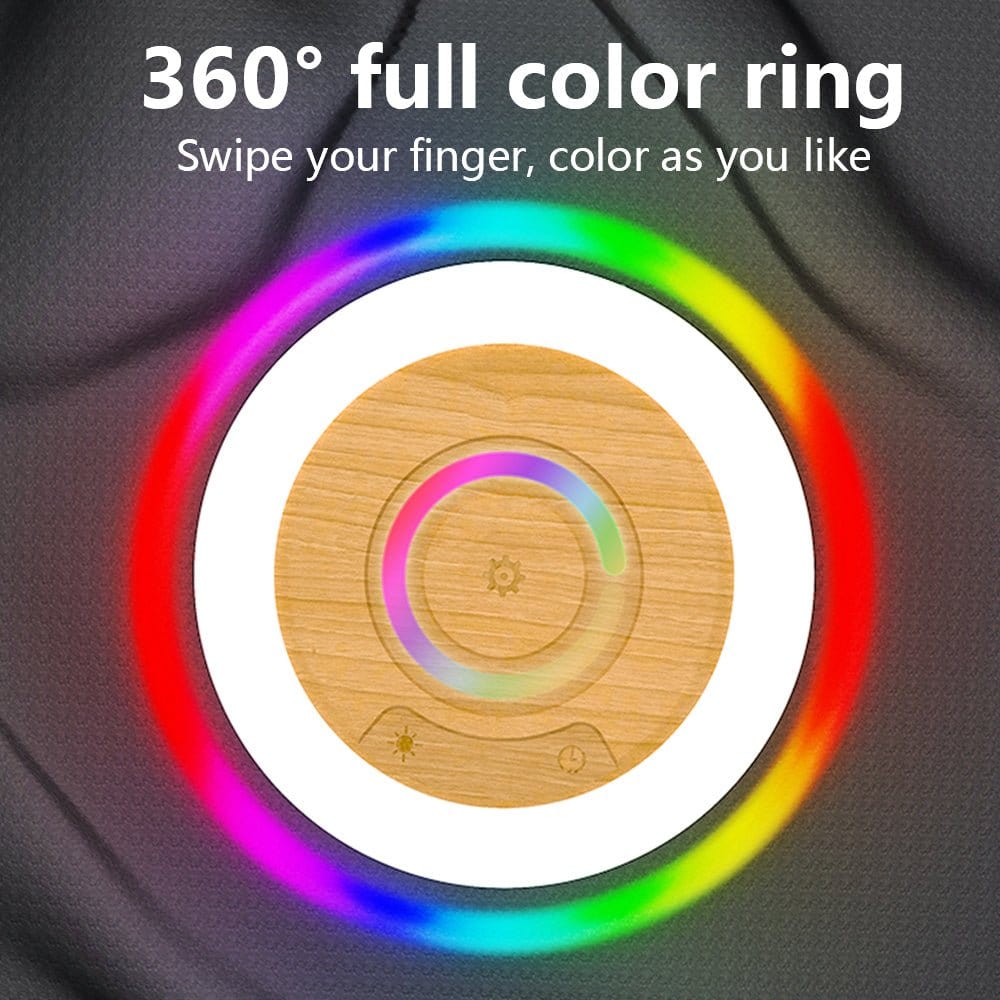 New Touch Desktop Color Ring Colorful Creative Wood Grain Charging Night Light Shooting Light Atmosphere - CLASSY CLOSET BOUTIQUENew Touch Desktop Color Ring Colorful Creative Wood Grain Charging Night Light Shooting Light AtmosphereeperloA3340855FA5A47BB9711B38B3844C182White