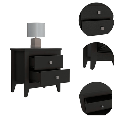 Oasis Nightstand, Two Shelves, Four Legs, Superior Top - CLASSY CLOSET BOUTIQUEOasis Nightstand, Two Shelves, Four Legs, Superior TopDE-MLW7145-12091566791002246304Black Wengue