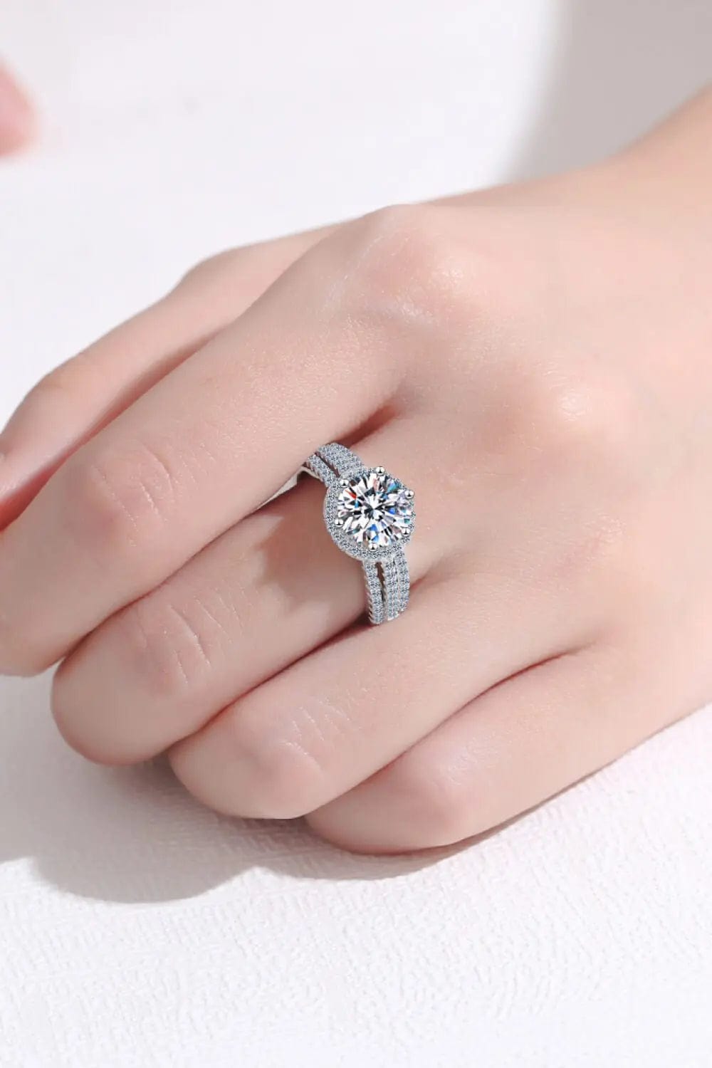 Sterling Silver Moissanite Ring - CLASSY CLOSET BOUTIQUESterling Silver Moissanite Ringjewelry101300231003255101300231003255Silver4