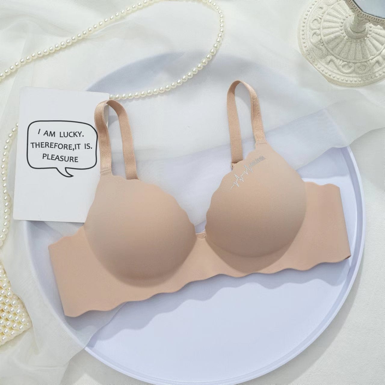 The New British Letters Underwear Girls a Thickening No Steel Ring Adjustment Type Gathering No Trace Bra - CLASSY CLOSET BOUTIQUEThe New British Letters Underwear Girls a Thickening No Steel Ring Adjustment Type Gathering No Trace Braeperlo53D8E40293E9402883D25C3A0D91E2AASkin Color32/70AB