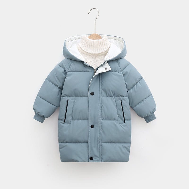 Toddler Boy/Girl Basic Solid Color Hooded Button Design Puffer Coat - CLASSY CLOSET BOUTIQUEToddler Boy/Girl Basic Solid Color Hooded Button Design Puffer CoatTops20460997Blue18-24 Months