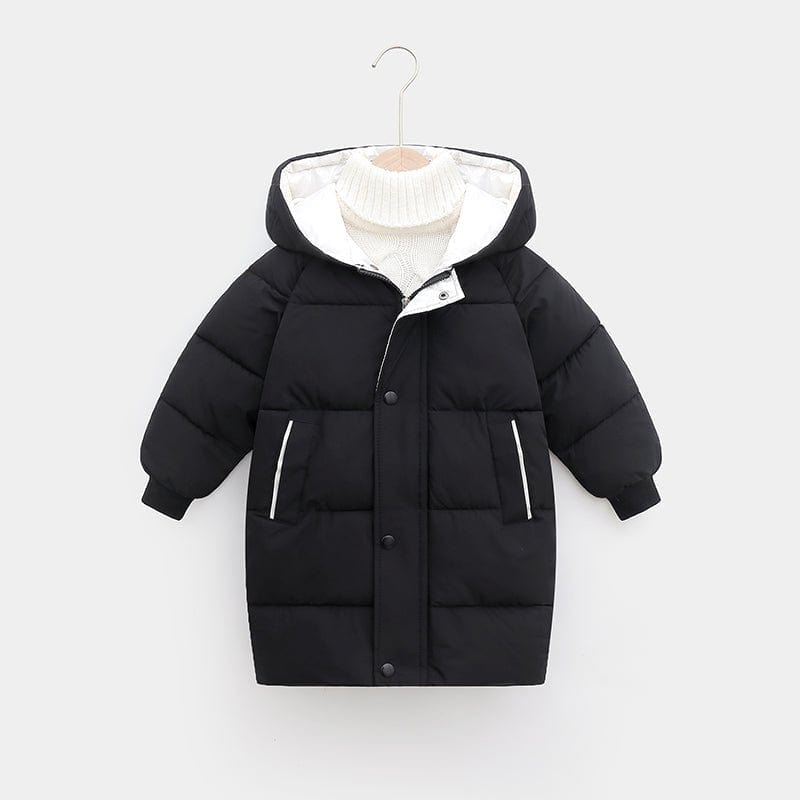 Toddler Boy/Girl Basic Solid Color Hooded Button Design Puffer Coat - CLASSY CLOSET BOUTIQUEToddler Boy/Girl Basic Solid Color Hooded Button Design Puffer CoatTops20460992Black18-24 Months