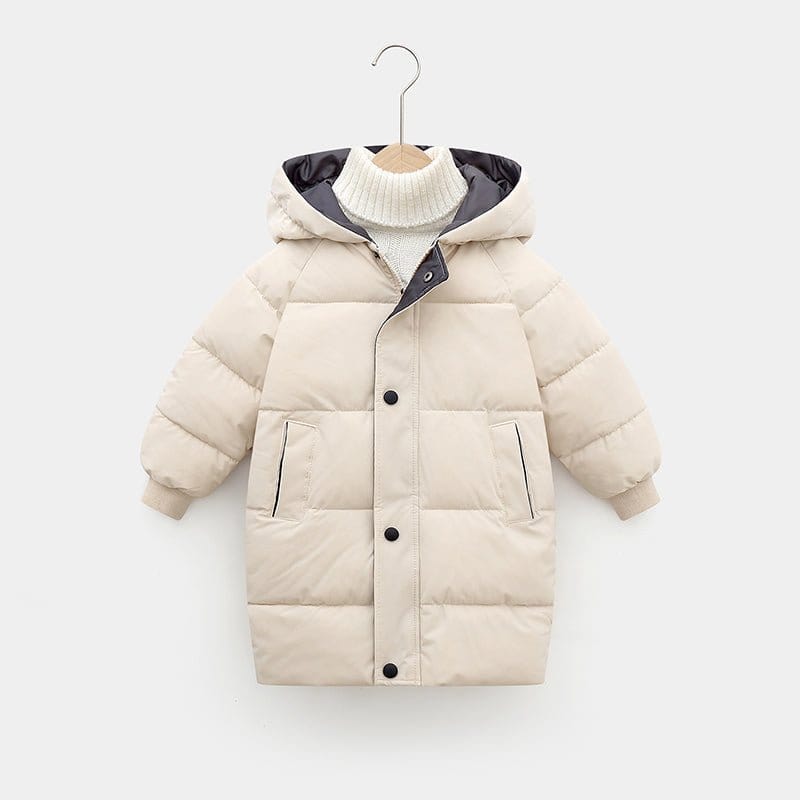 Toddler Boy/Girl Basic Solid Color Hooded Button Design Puffer Coat - CLASSY CLOSET BOUTIQUEToddler Boy/Girl Basic Solid Color Hooded Button Design Puffer CoatTops20460987Beige18-24 Months