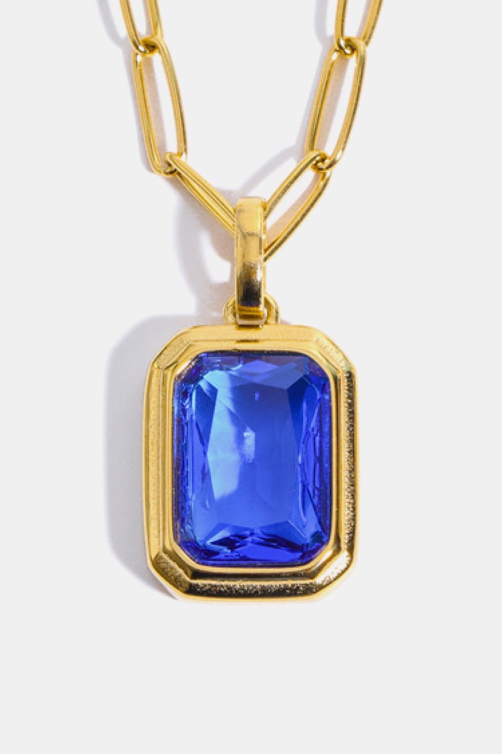 Zircon 18K Gold-Plated Geometrical Shape Pendant Necklace - CLASSY CLOSET BOUTIQUEZircon 18K Gold-Plated Geometrical Shape Pendant Necklacejewelry101300081319020101300081319020Royal BlueOne Size
